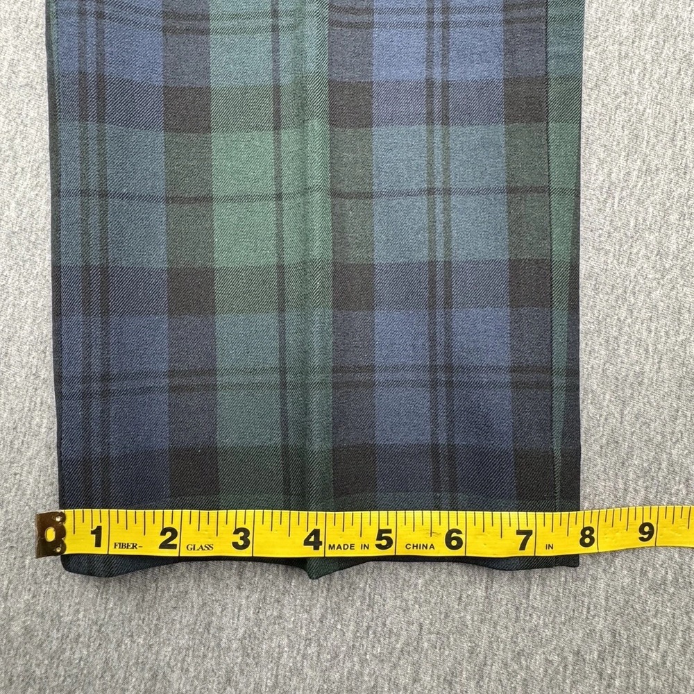 J Crew Kallie Pant Plaid Kallie Pant Blackwatch Tartan Sz 10 Fit 32x28 Office - Picture 15 of 16